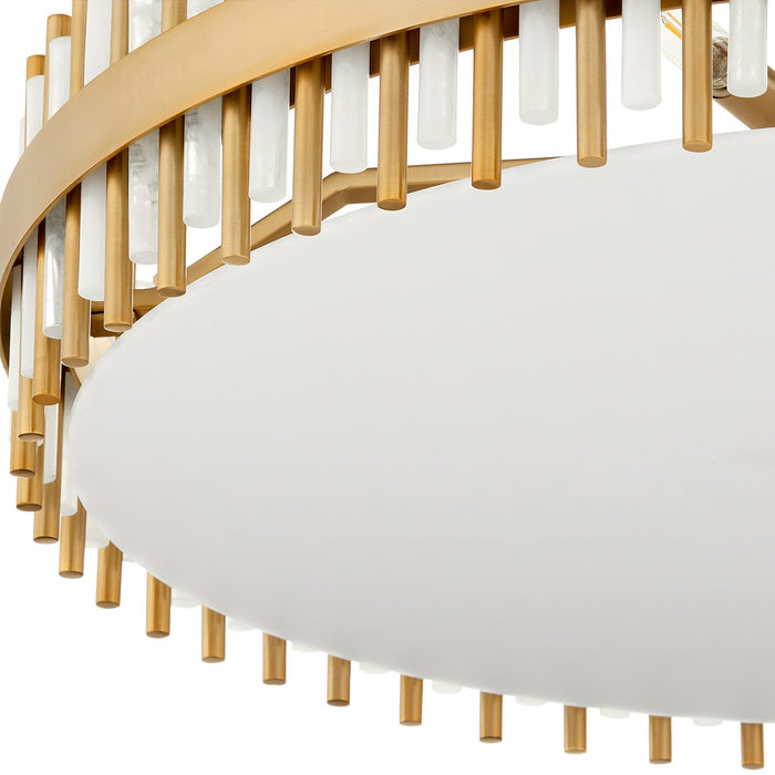 Cyan 11947 Eight Light Pendant, Aged Brass