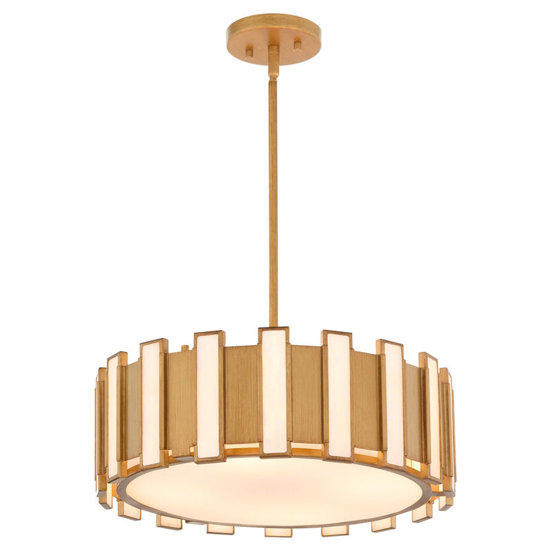Cyan 11950 Four Light Pendant, Aged Brass
