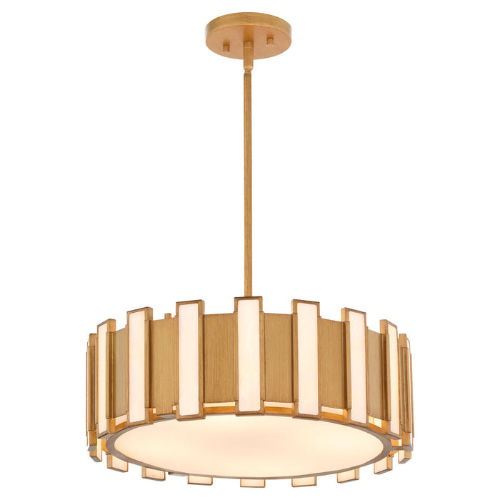 Cyan 11950 Four Light Pendant, Aged Brass