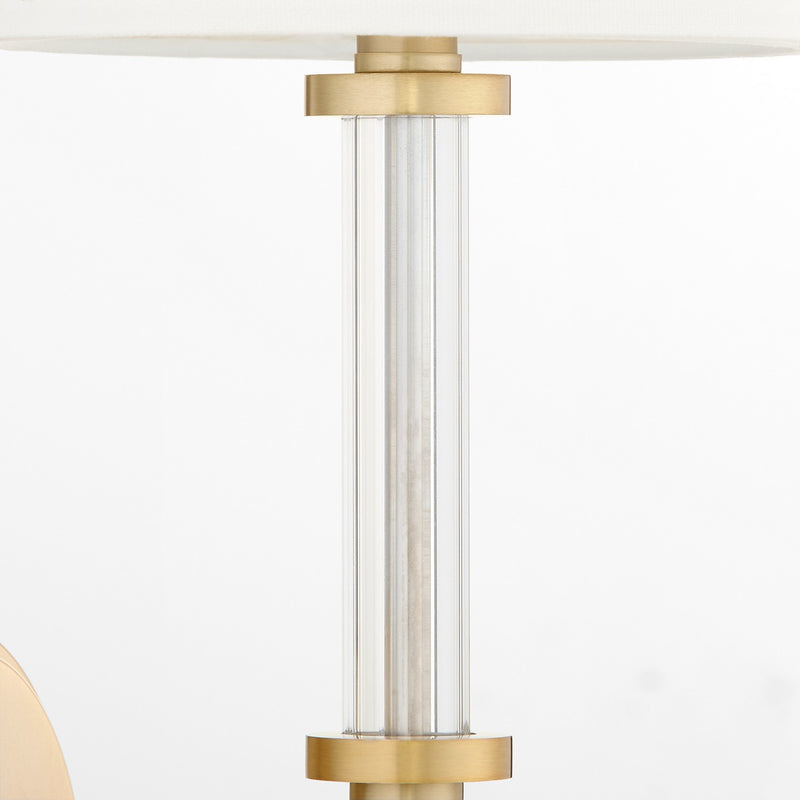 Cyan 11952 One Light Wall Sconce, Clear/Aged Brass