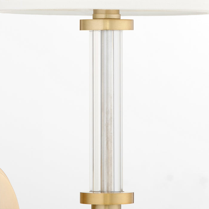 Cyan 11952 One Light Wall Sconce, Clear/Aged Brass