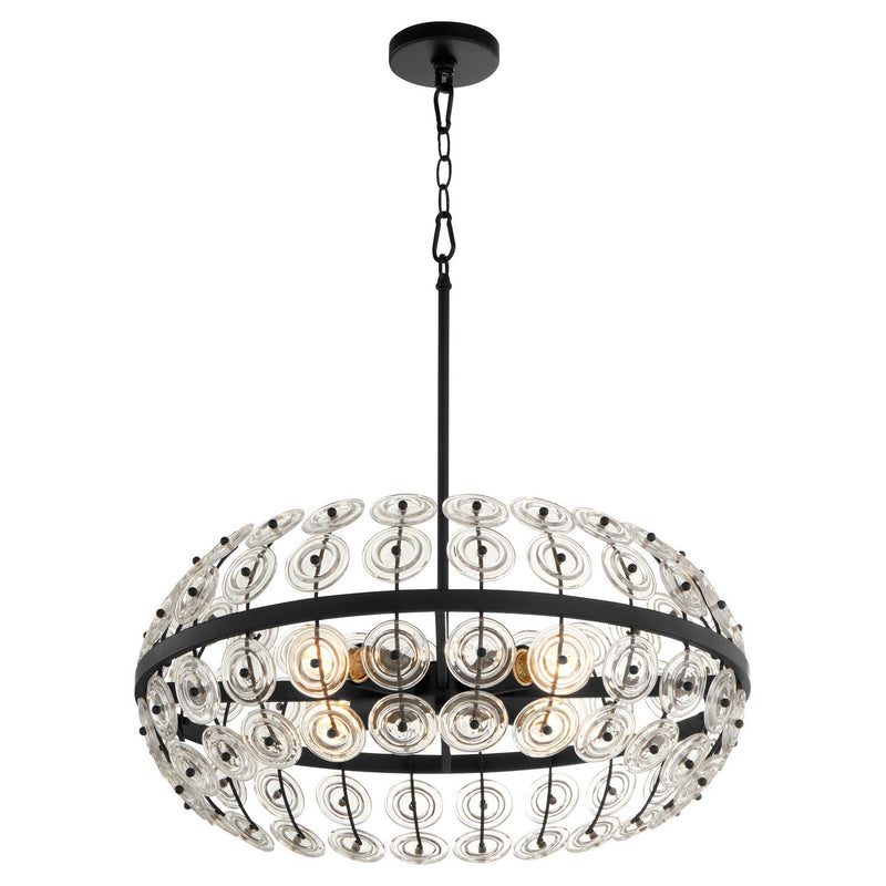 Cyan 11957 Four Light Pendant, Matte Black