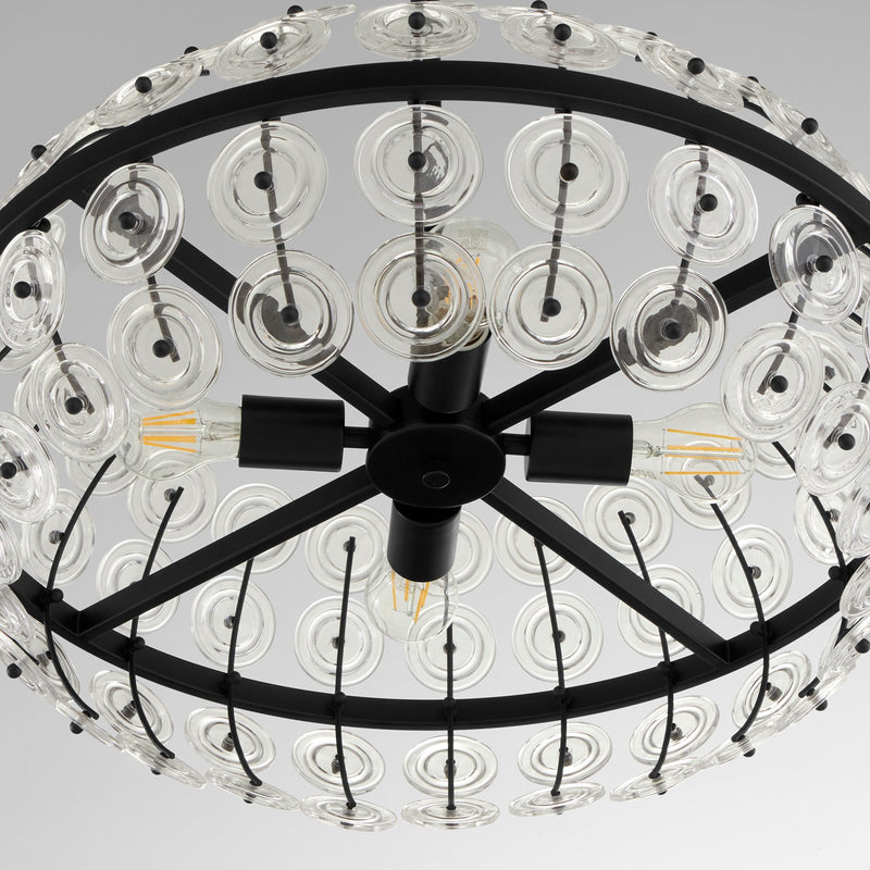 Cyan 11957 Four Light Pendant, Matte Black