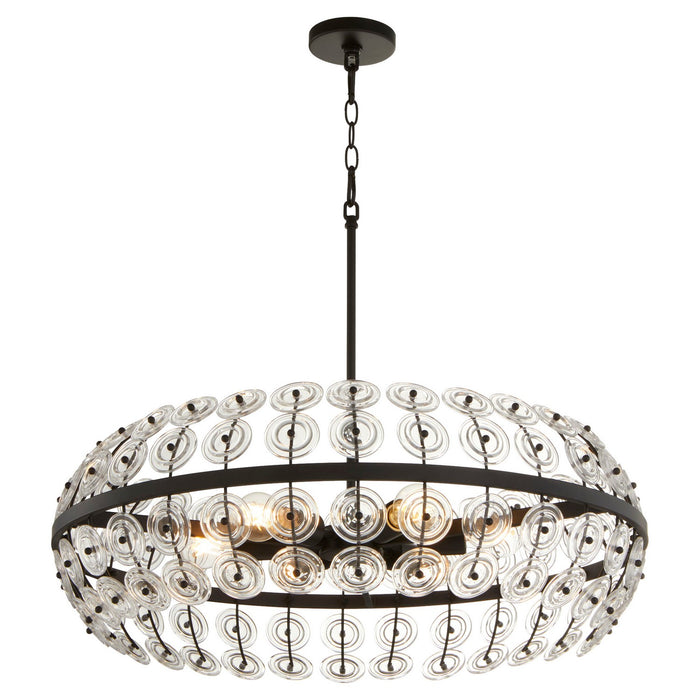 Cyan 11958 Six Light Pendant, Matte Black