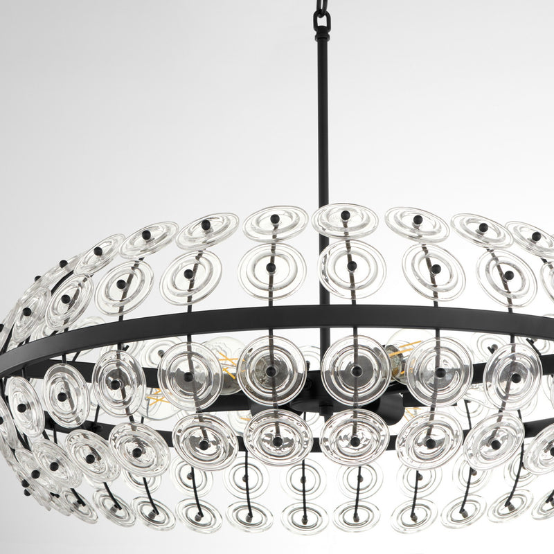Cyan 11958 Six Light Pendant, Matte Black