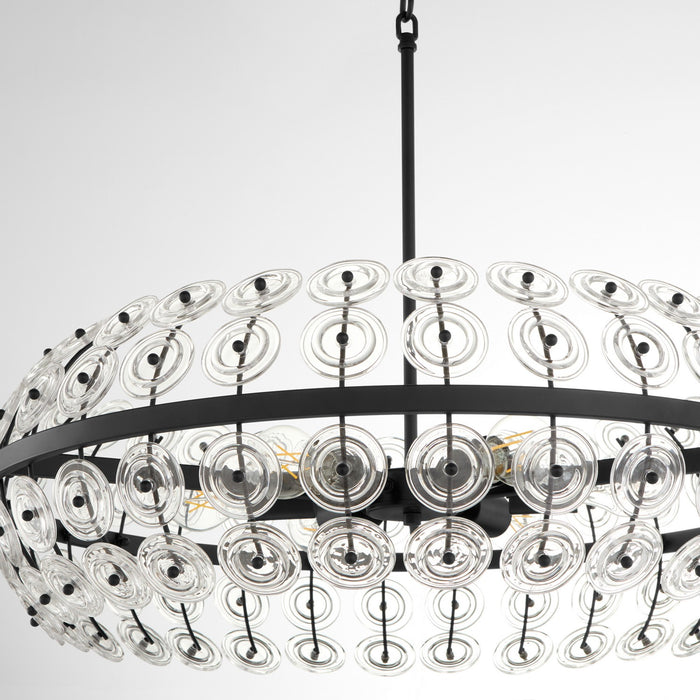 Cyan 11958 Six Light Pendant, Matte Black