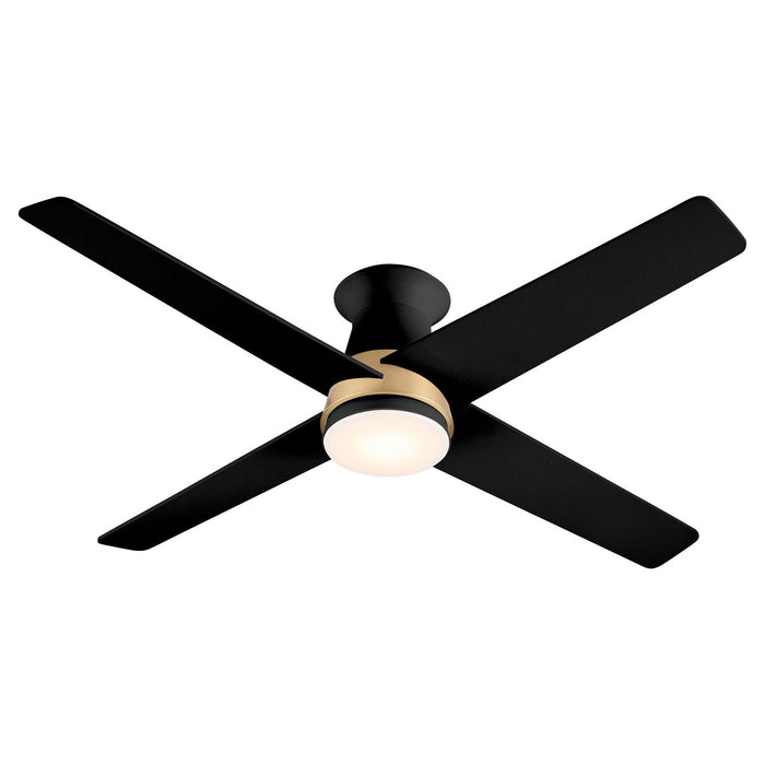 Cyan 11984 52" Ceiling Fan, Aged Brass/Black
