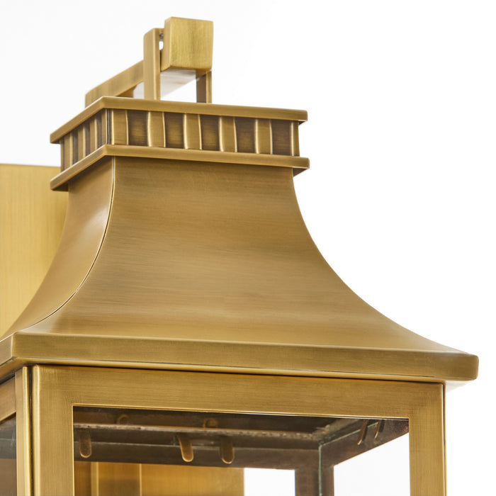 Cyan 11992 Two Light Outdoor Wall Sconce, Heritage Brass