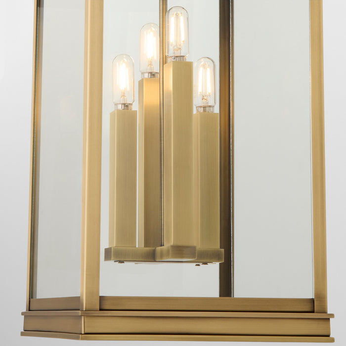 Cyan 11993 Four Light Outdoor Pendant, Heritage Brass