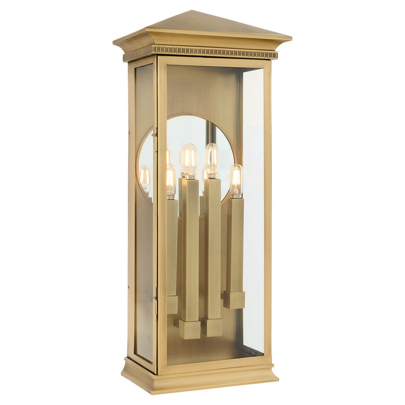 Cyan 11994 Four Light Outdoor Wall Sconce, Heritage Brass