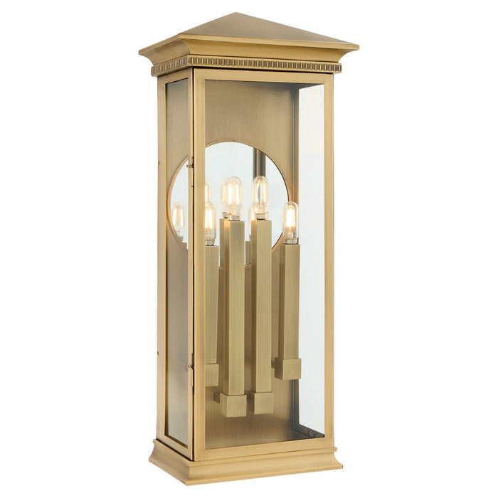 Cyan 11994 Four Light Outdoor Wall Sconce, Heritage Brass
