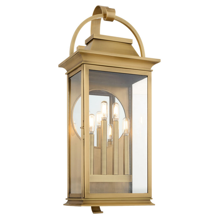 Cyan 11997 Four Light Outdoor Wall Sconce, Heritage Brass