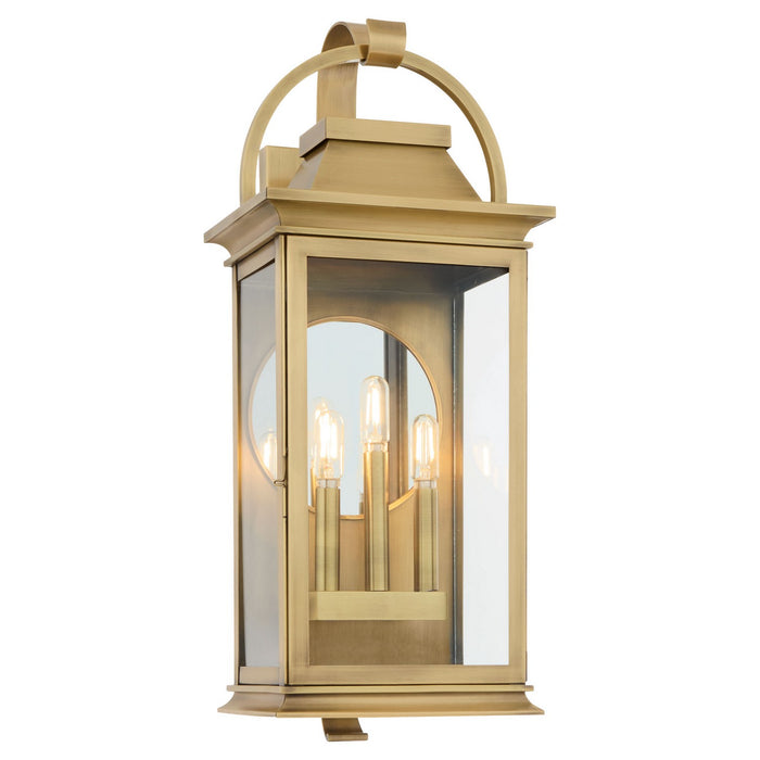 Cyan 11998 Three Light Outdoor Wall Sconce, Heritage Brass