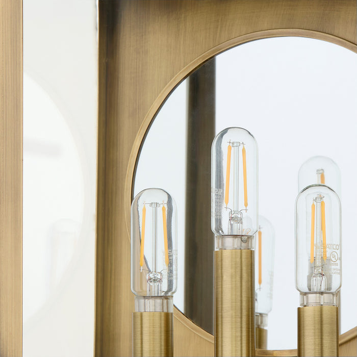 Cyan 11998 Three Light Outdoor Wall Sconce, Heritage Brass