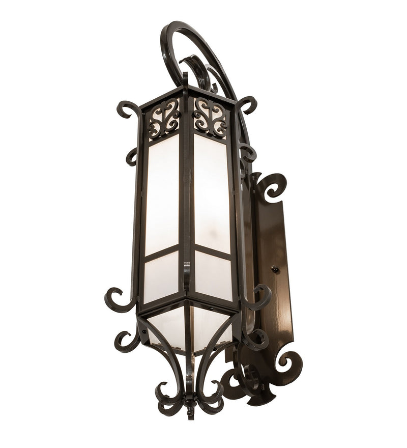 Meyda Tiffany 238233 Three Light Wall Sconce, Exterior Oil Rubbed Bronze