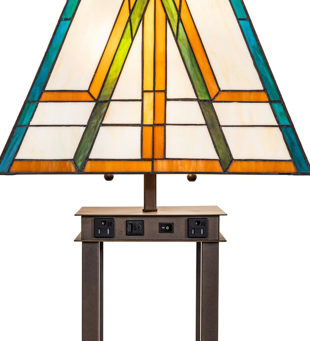 Meyda Tiffany 269733 Two Light Floor Lamp, Tyler Bronze