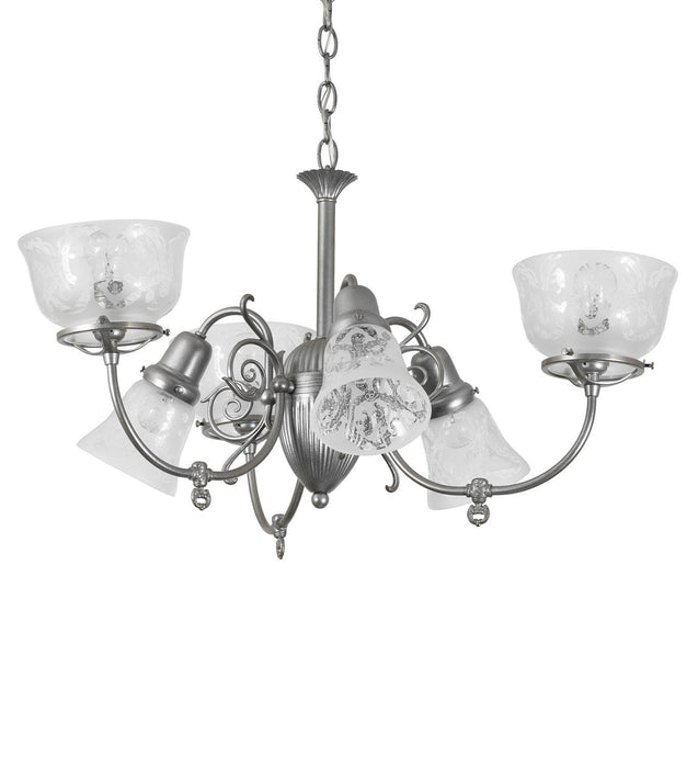 Meyda Tiffany 276512 Six Light Chandelier, Light Sandstone