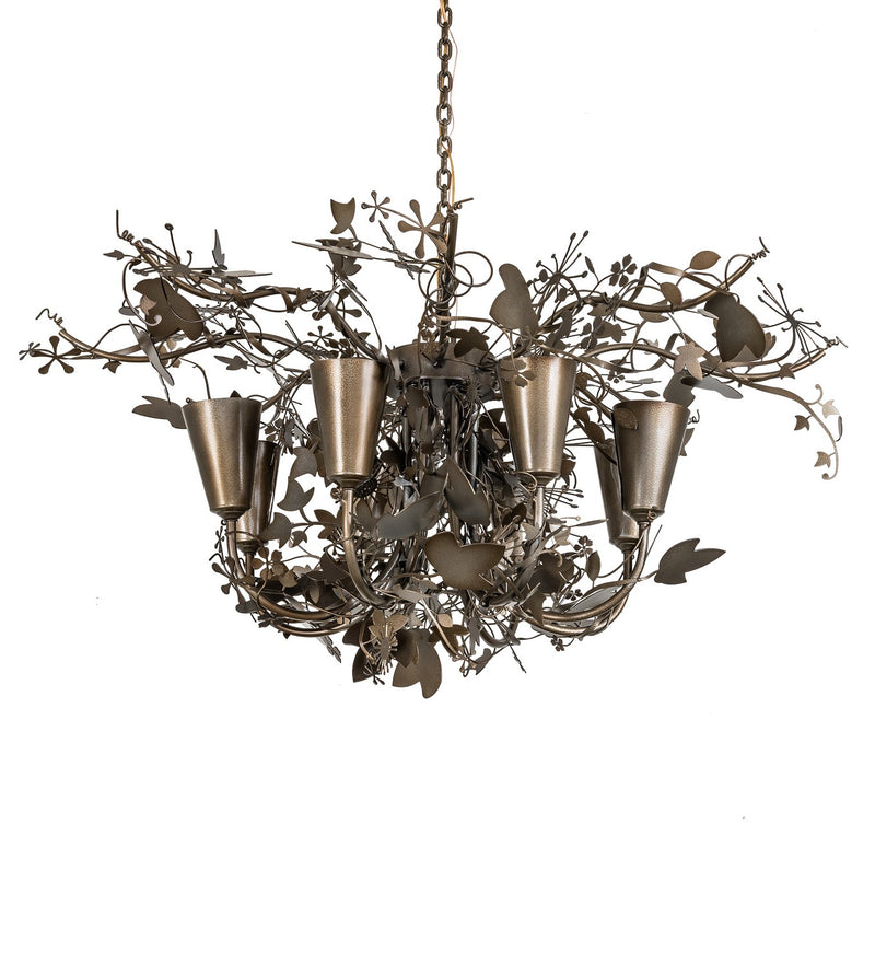 Meyda Tiffany 276859 Eight Light Chandelier, Antique Hammer Gold
