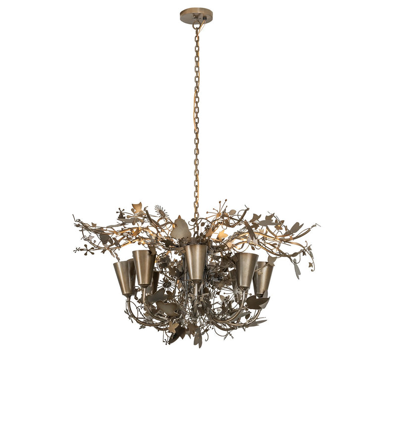 Meyda Tiffany 276859 Eight Light Chandelier, Antique Hammer Gold