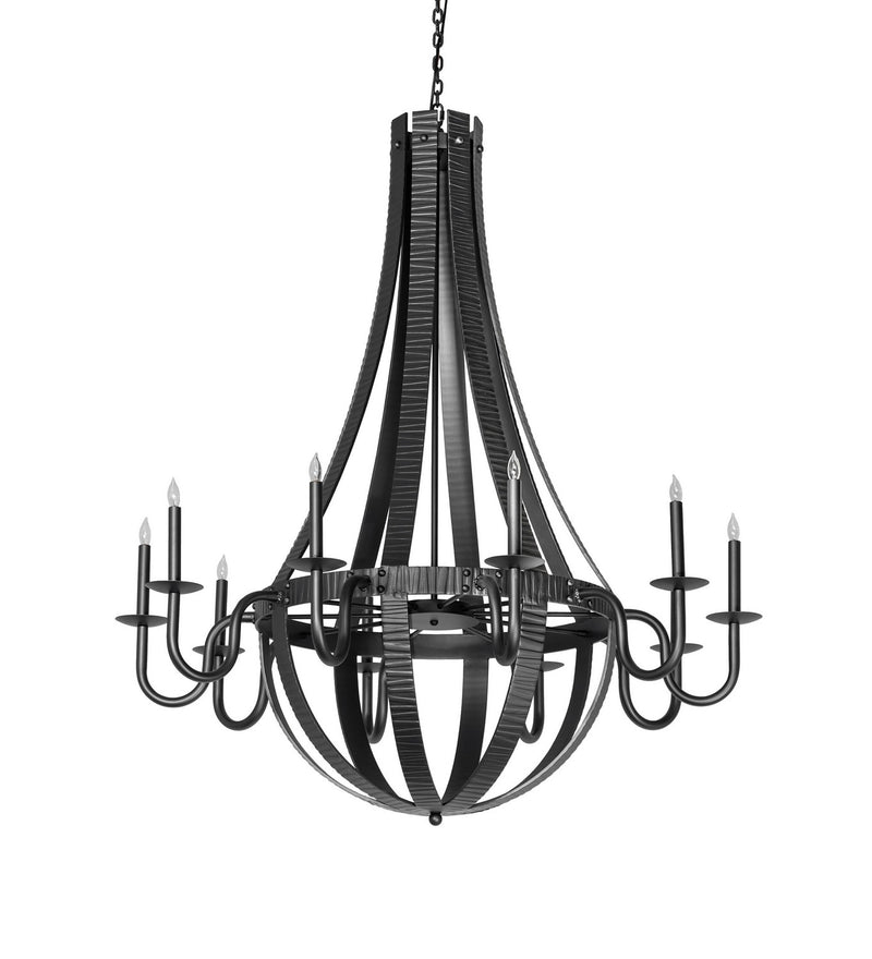 Meyda Tiffany 277745 Ten Light Chandelier, Wrought Iron