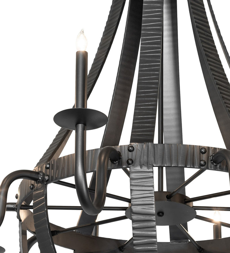 Meyda Tiffany 277745 Ten Light Chandelier, Wrought Iron