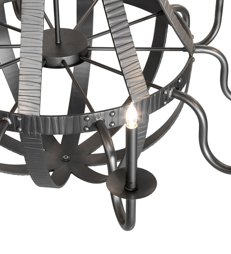 Meyda Tiffany 277745 Ten Light Chandelier, Wrought Iron