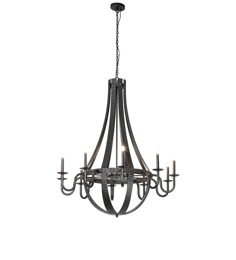 Meyda Tiffany 277745 Ten Light Chandelier, Wrought Iron