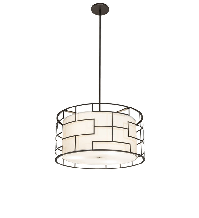 Meyda Tiffany 278228 Six Light Pendant, Bronze