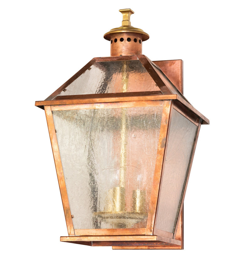 Meyda Tiffany 278282 Three Light Wall Sconce, Raw Copper/Clear Gloss