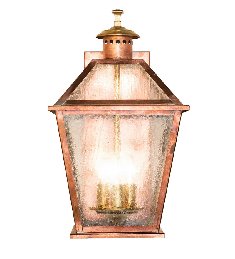 Meyda Tiffany 278282 Three Light Wall Sconce, Raw Copper/Clear Gloss