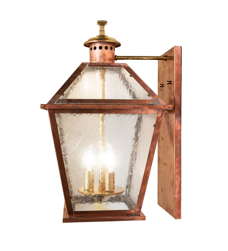 Meyda Tiffany 278282 Three Light Wall Sconce, Raw Copper/Clear Gloss