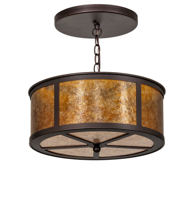 Meyda Tiffany 278579 Four Light Semi-Flushmount, Mahogany Bronze