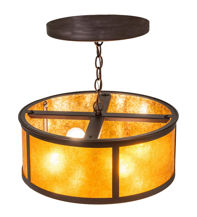 Meyda Tiffany 278579 Four Light Semi-Flushmount, Mahogany Bronze