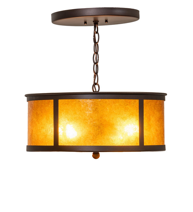 Meyda Tiffany 278579 Four Light Semi-Flushmount, Mahogany Bronze