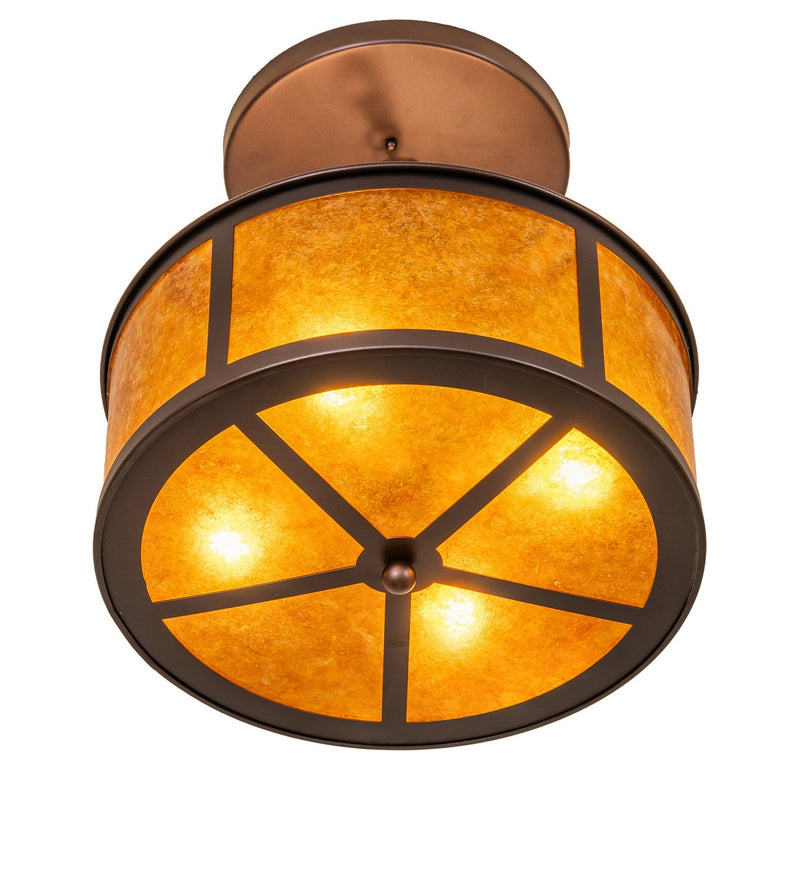 Meyda Tiffany 278579 Four Light Semi-Flushmount, Mahogany Bronze