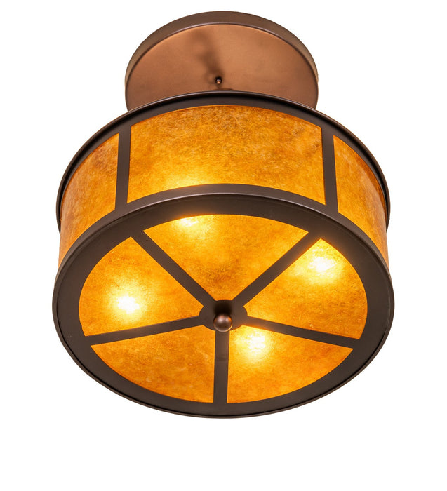 Meyda Tiffany 278579 Four Light Semi-Flushmount, Mahogany Bronze