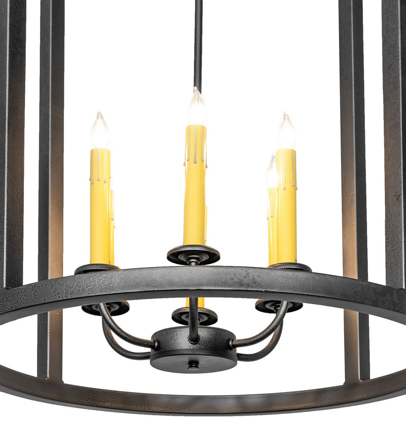 Meyda Tiffany 278780 Six Light Pendant, Old Wrought Iron
