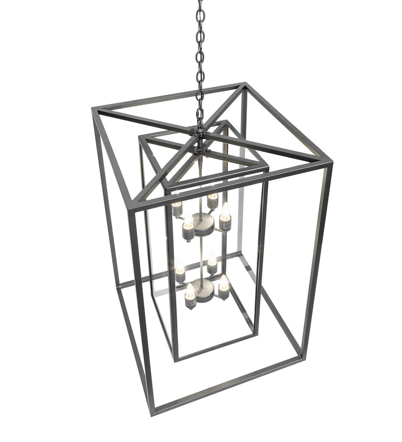 Meyda Tiffany 278846 Eight Light Pendant, Wrought Iron
