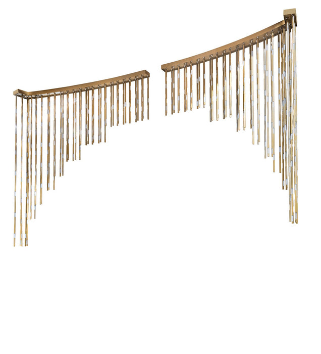 Meyda Tiffany 278890 LED Pendant, Starburst Brass