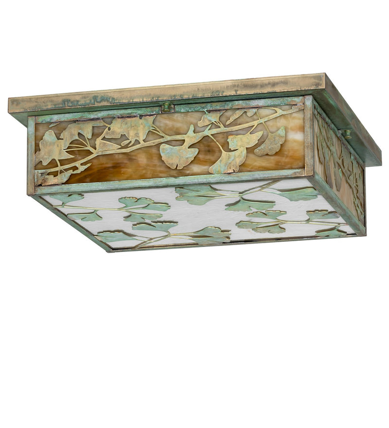 Meyda Tiffany 279472 Four Light Flushmount, Verdigris