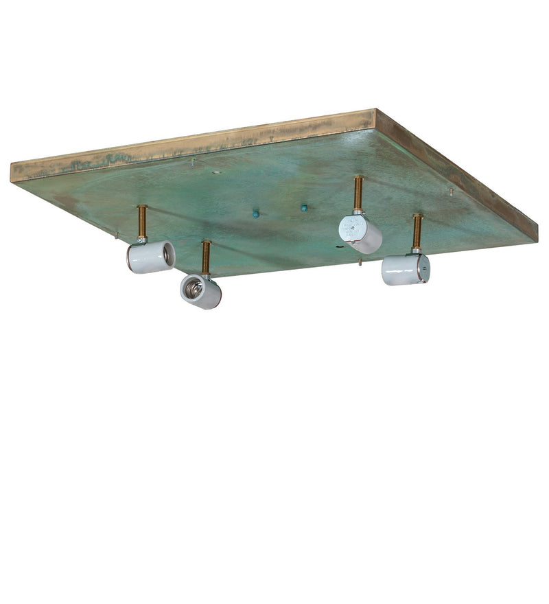 Meyda Tiffany 279472 Four Light Flushmount, Verdigris