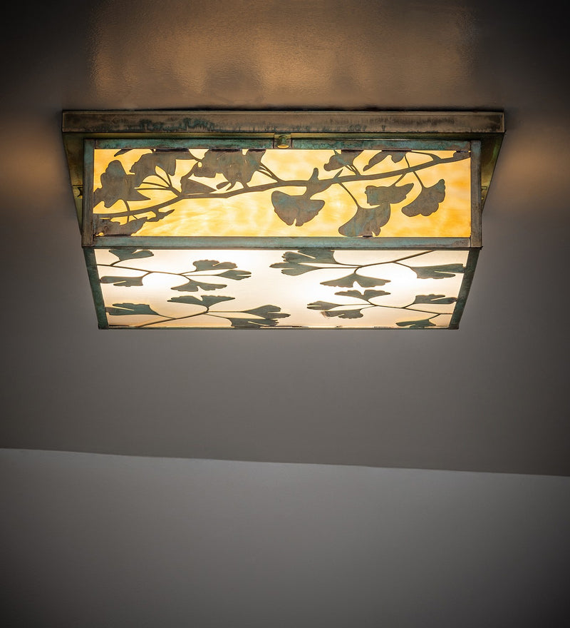 Meyda Tiffany 279472 Four Light Flushmount, Verdigris