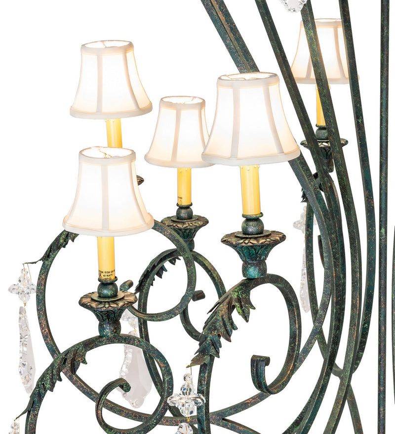 Meyda Tiffany 279822 Ten Light Chandelier, Golden Verde