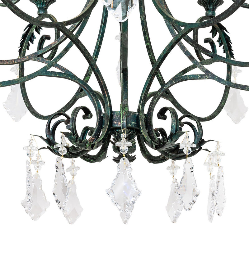 Meyda Tiffany 279822 Ten Light Chandelier, Golden Verde