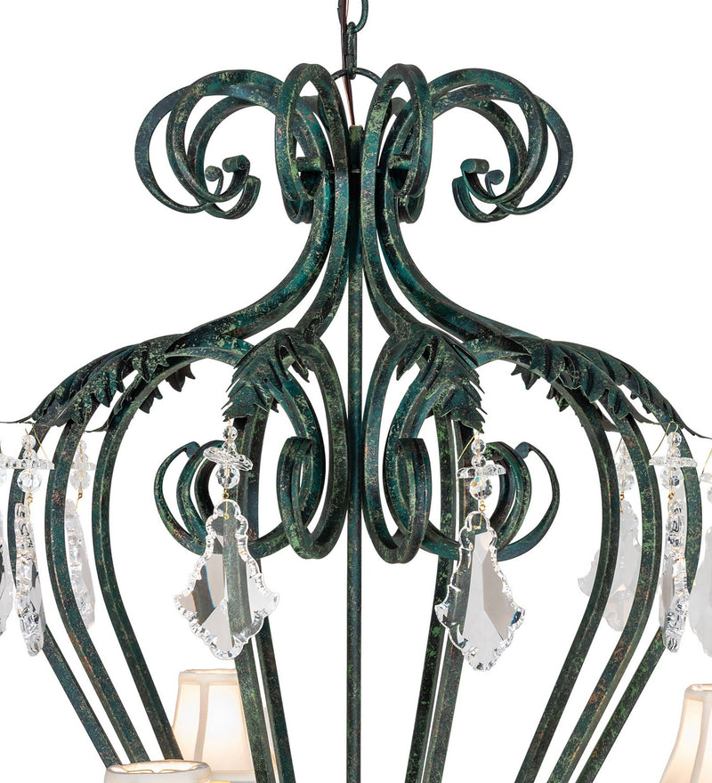 Meyda Tiffany 279822 Ten Light Chandelier, Golden Verde
