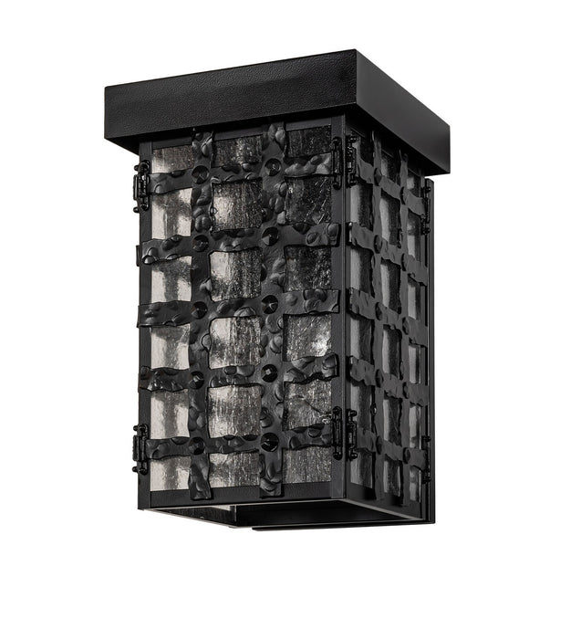 Meyda Tiffany 280460 Four Light Wall Sconce, Black Satin Wrought Iron