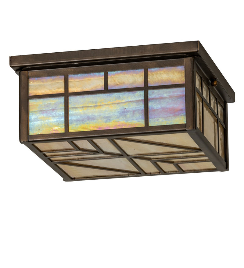 Meyda Tiffany 281034 Two Light Flushmount, Antique Copper