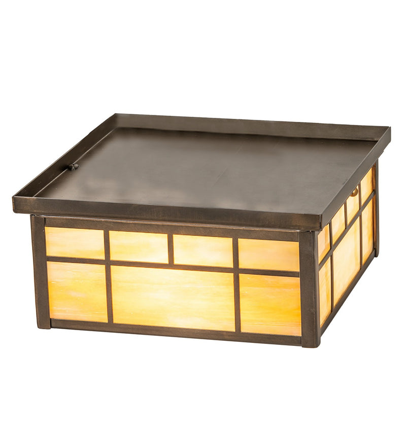 Meyda Tiffany 281034 Two Light Flushmount, Antique Copper