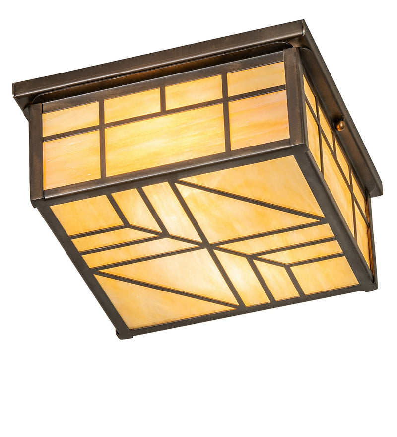 Meyda Tiffany 281034 Two Light Flushmount, Antique Copper