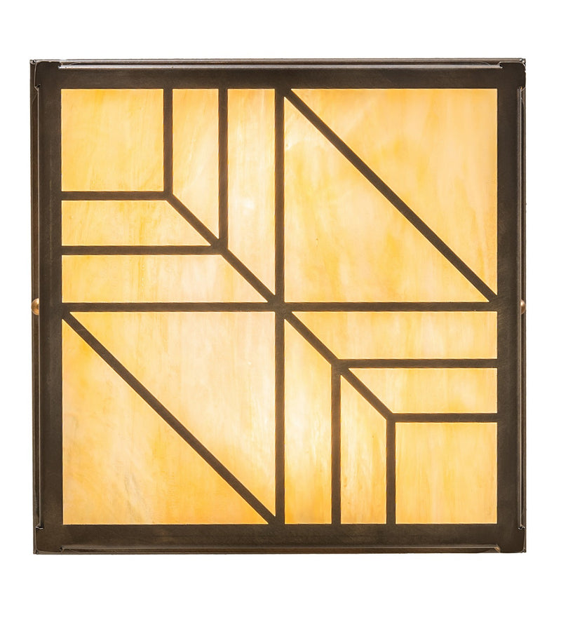 Meyda Tiffany 281034 Two Light Flushmount, Antique Copper
